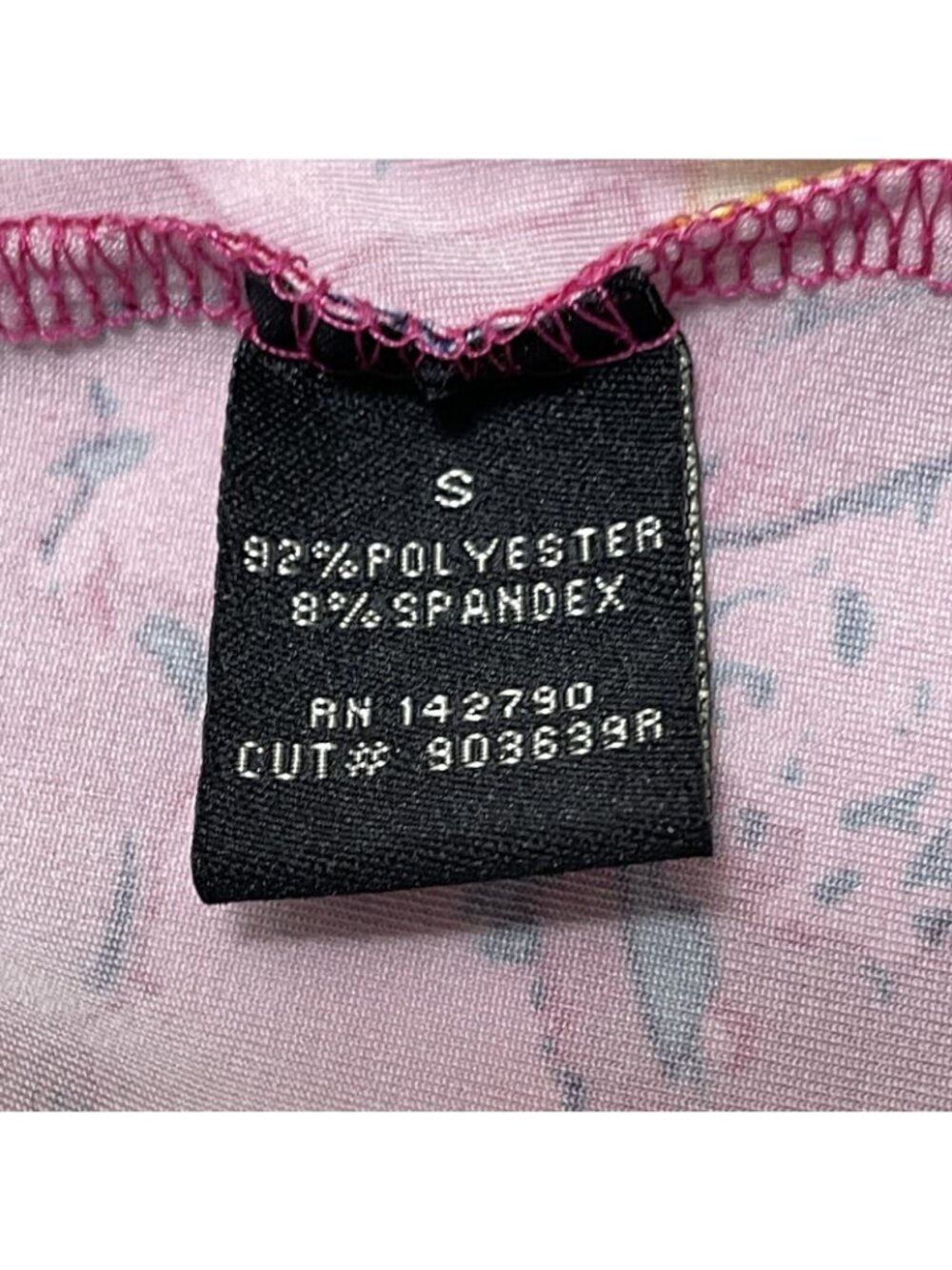 Bcbgmaxazria Blouse Top Women Size S Pink Colorful Retro Art Shoulder Tab Pocket - Picture 8 of 12